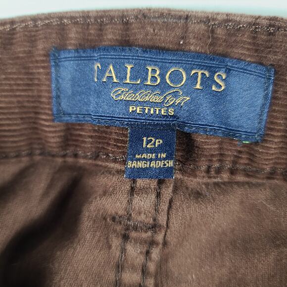 Talbots Brown Signature Corduroy Pants Jeans 12 P - Picture 3 of 3